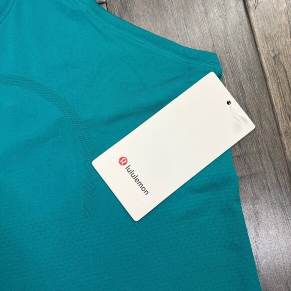 Lululemon NWT Swiftly Tech Racerback Tank Top 2.0 *Waist Length Sonic Teal - Picture 10 of 12